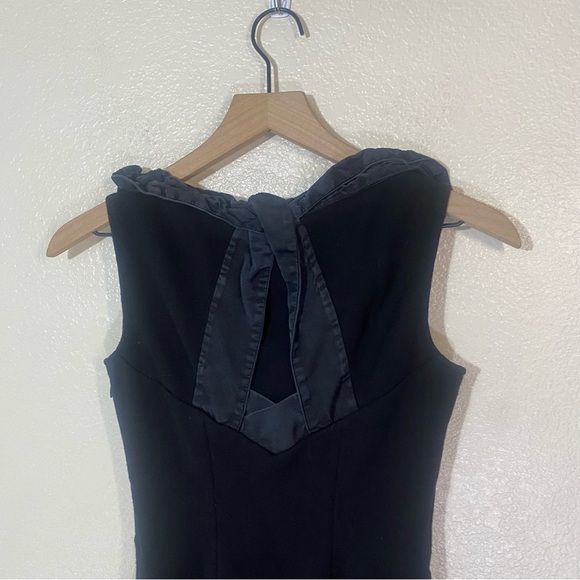 DVF DIANE VON FURSTENBERG PANSY BLACK CLASSIC WOOL DRESS COCKTAIL SIZE 2 - Picture 8 of 9